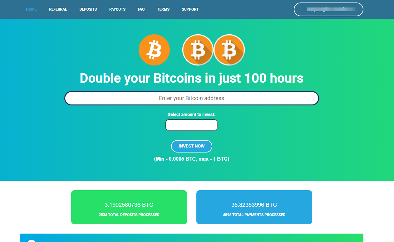 double bitcoins in 100 hours of code