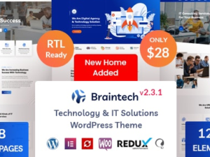 Braintech - Technology & IT Solutions WordPress Theme v2.3.4 Nulled