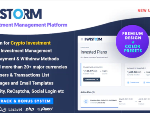 Investorm v1.1.4 NULLED - Advanced HYIP Investment Management Platform