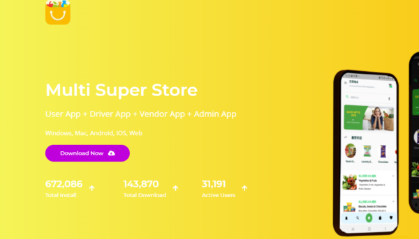 Multi-Vendor - Food, Grocery, Pharmacy & Courier Delivery App | 14 apps v2.0 Nulled