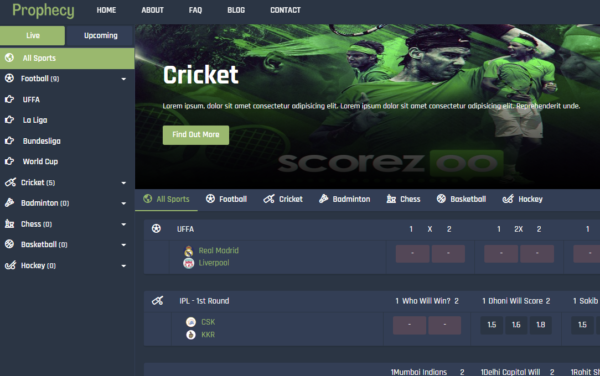 Script Prophecy is a betting management system + casino