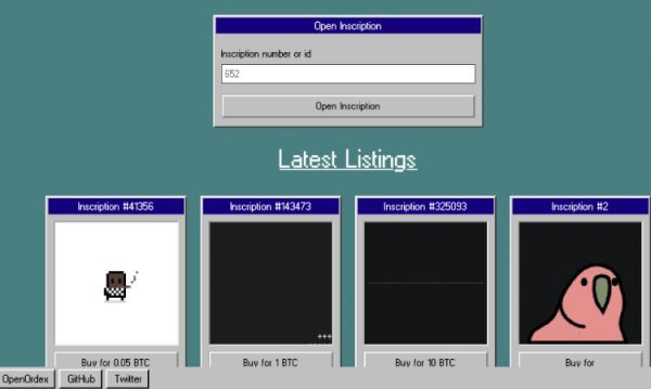 Open source zero-fee trustless Bitcoin NFT marketplace