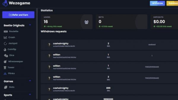 WezeGame Crypto casino script source code PHP software 2025